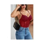 Avidlove Bodysuits For Women Sheer Thong Body Suit Mesh One