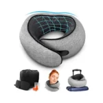 100% Memory Foam Travel Neck Pillow With Breathable Mesh –