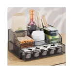 Vitviti Coffee Station Organizer For Countertop, Metal Coffee Bar Organizer