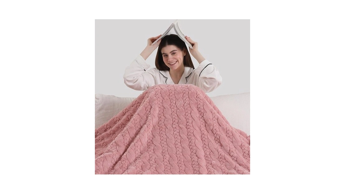 Estingo Electric Blanket Throw - 50x60 Rabbit Faux Fur Heating
