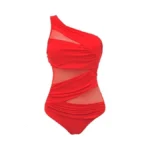 Runtlly Women's One Piece Swimsuits One Shoulder Tummy Control Swimwear
