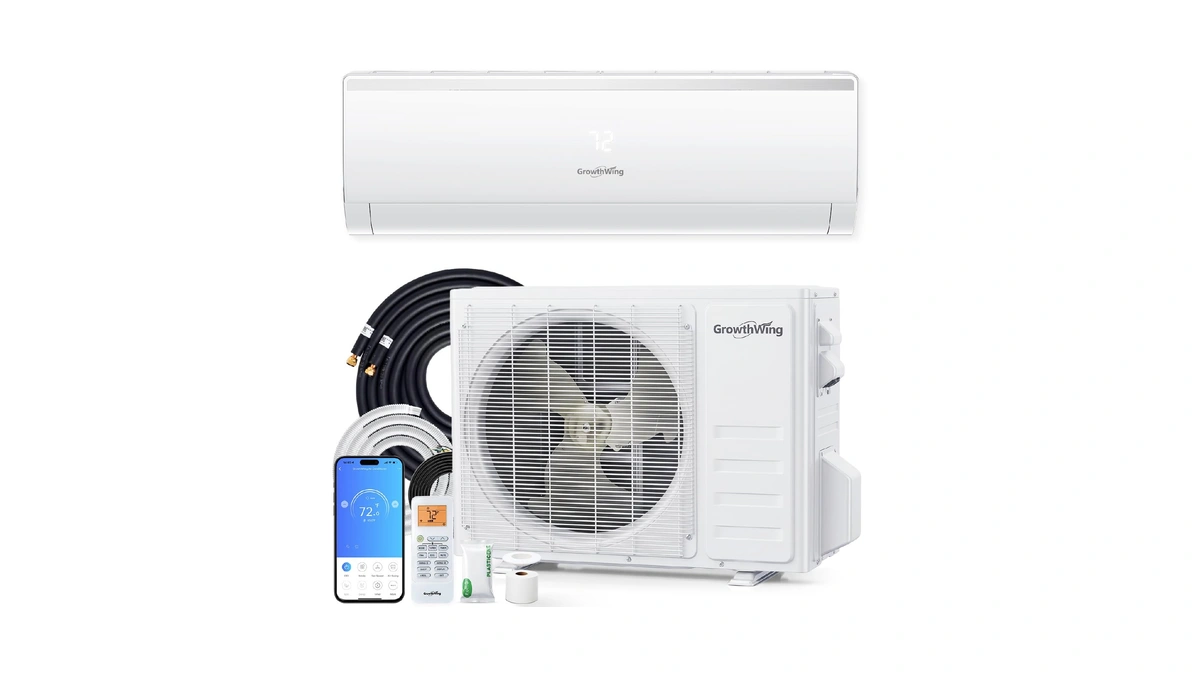 Growthwing 12000 Btu Mini Split Air Conditioner & Heater, Auracore