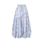 Scarlet Darkness Women Floral Print Boho Skirt Elastic High Waist
