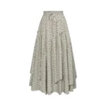 Scarlet Darkness Women Floral Print Boho Skirt Elastic High Waist