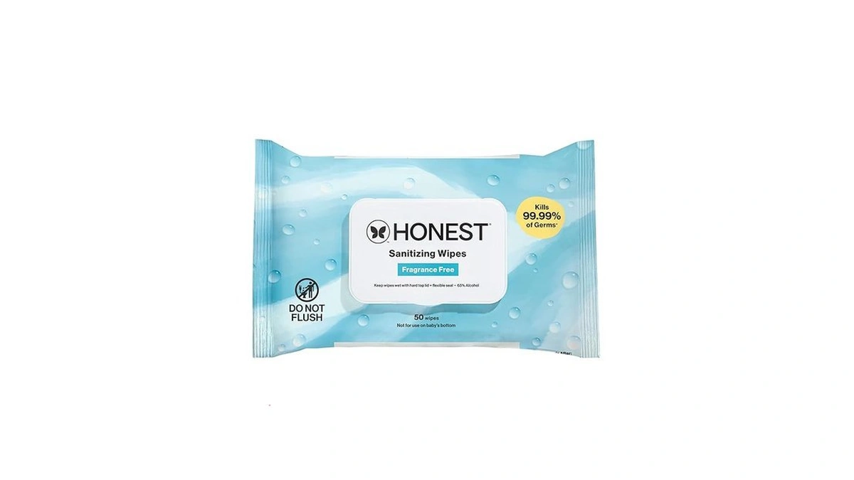 The Honest Company Fragrance-free Sanitizing Alcohol Wipes, Antibacterial Safe For