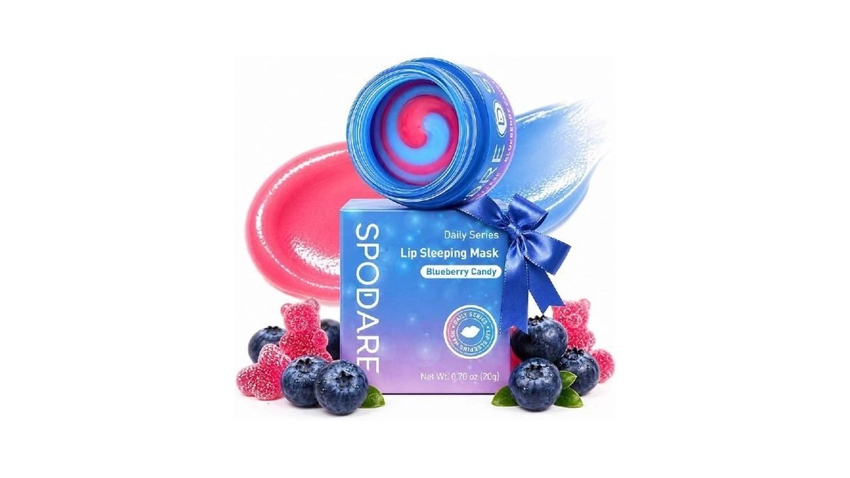 Spodare 20g Blueberry Lip Mask Overnight, Lip Moisturizer For Dry