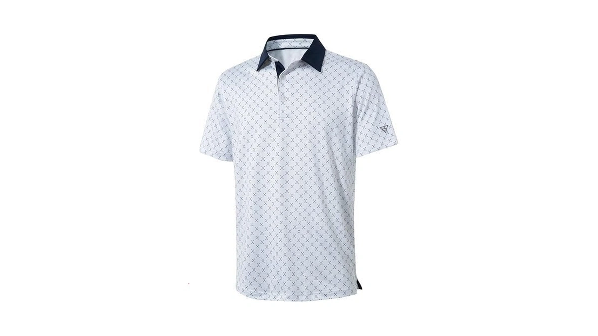 Golf Shirts For Men Dry Fit Short Sleeve Print Performance