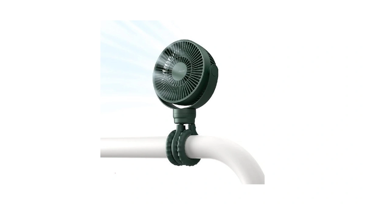 Jisulife Battery Operated Portable Stroller Fan,4 Wind Speeds And 720°