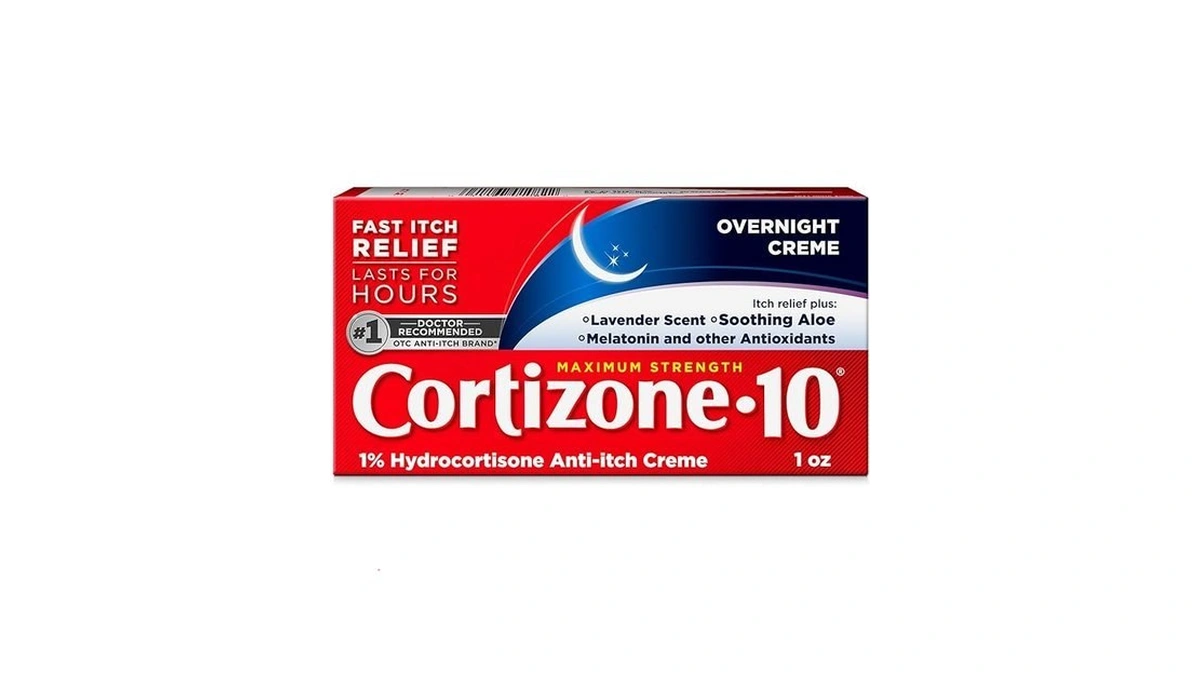 Cortizone-10 Maximum Strength Overnight Itch Relief Cream, 1% Hydrocortisone, Fast-acting,