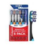 Colgate 360 Advanced Clean Adult Soft Toothbrush Pack, 6 Soft