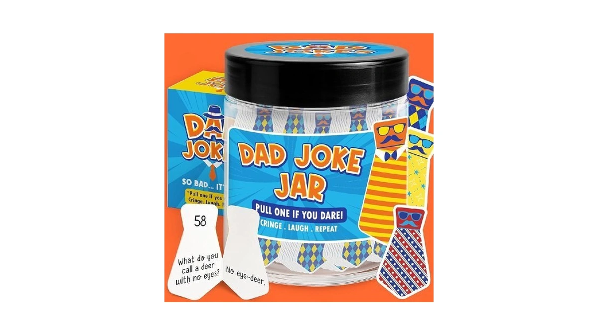 60 Dad Jokes Cards Jar - Funny Father Day Gifts