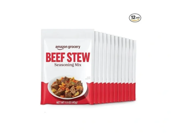 Amazon Grocery, Beef Stew Seasoning Mix, 13.8 Oz, 12 Ct