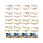 30 Pcs Metal Book-shaped Paper Clips Set - Cute Gold