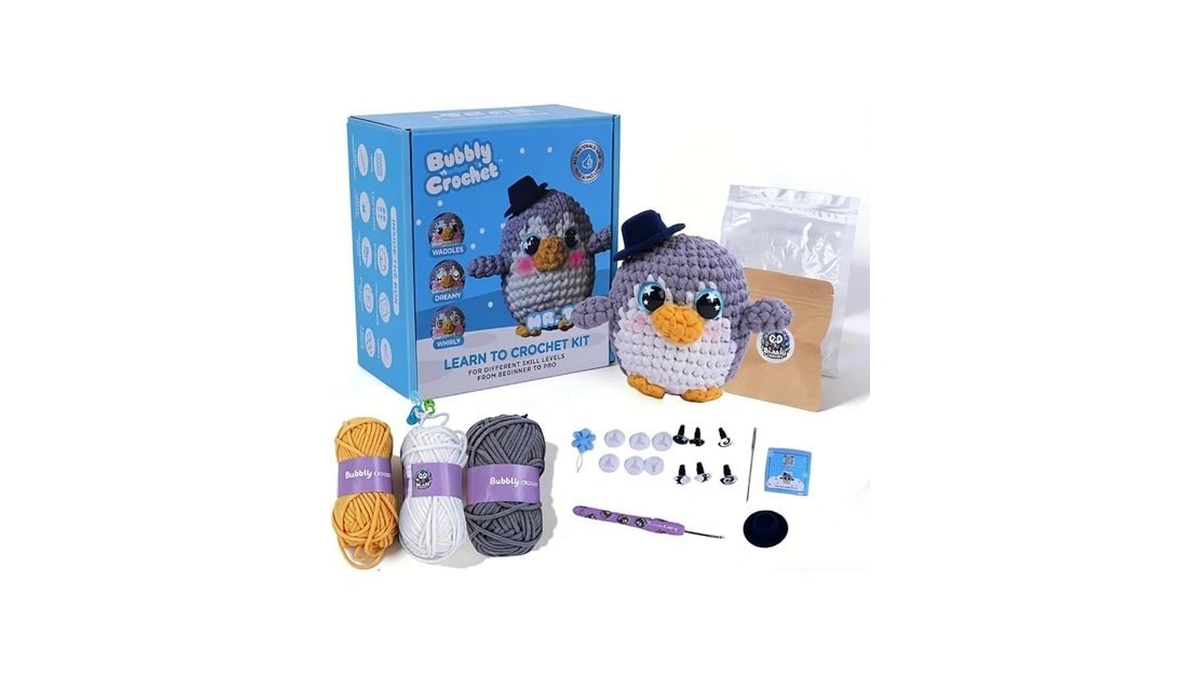 Bubbly Crochet Mr. Tux The Penguin Crochet Kit For Beginners