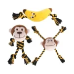 Pupteck Funny Dog Squeaky Chew Toys - 3 Pcs Cute