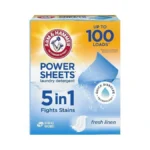 Arm & Hammer Power Sheets Laundry Detergent, Fresh Linen 50ct,