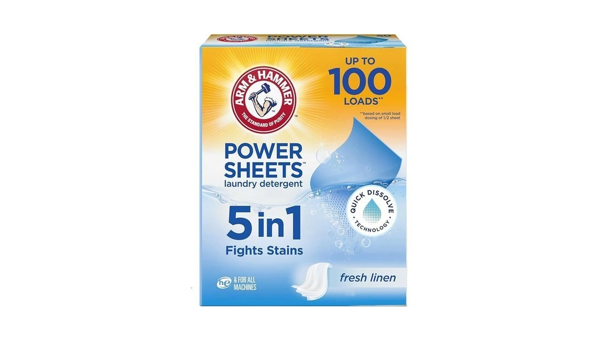 Arm & Hammer Power Sheets Laundry Detergent, Fresh Linen 50ct,