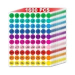 Garage Sale Price Stickers Pre-priced 1600 Pcs 3/4 Inch For