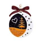 Memorial Ornaments, Memory Ornament, Wooden Christmas In Heaven Ornament, Memorial