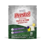 Amazon Brand - Presto! Triple Action Dishwasher Pacs, Lemon Scent,