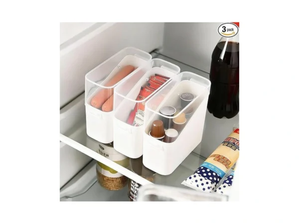Food Storage Container Fridge Organizer Bin 3pcs Refrigerator Organizer Pantry