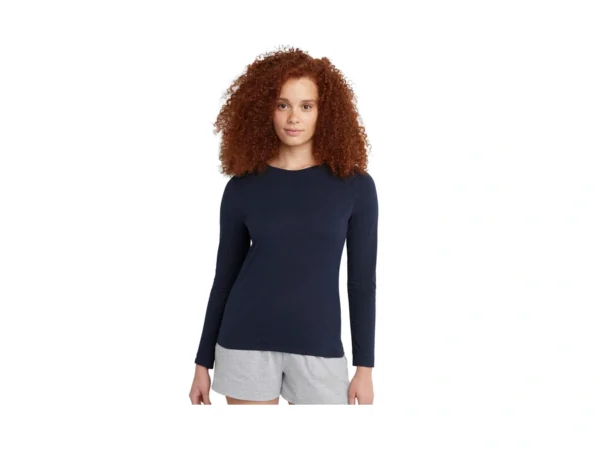 Hanes Women's Originals Long Sleeve Cotton T-shirt, Lightweight Crewneck Tee,