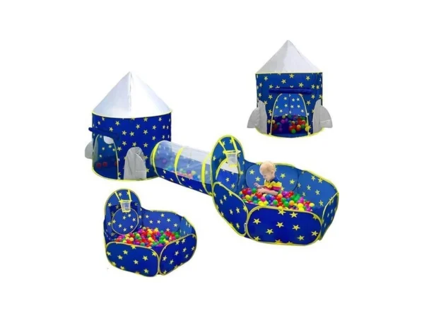 Pigpigpen 3pc Kids Play Tent For Boys With Ball Pit,