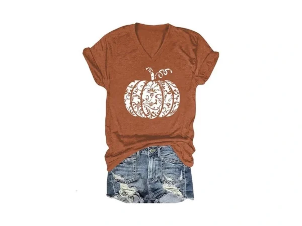 Womens Vintage Flowers V Neck Shirt Boho Floral Wildflowers Graphic
