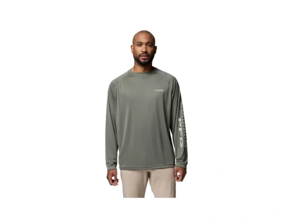 Columbia Men's Pfg Terminal Tackle Long Sleeve Fishing Shirt, Cypress/dark