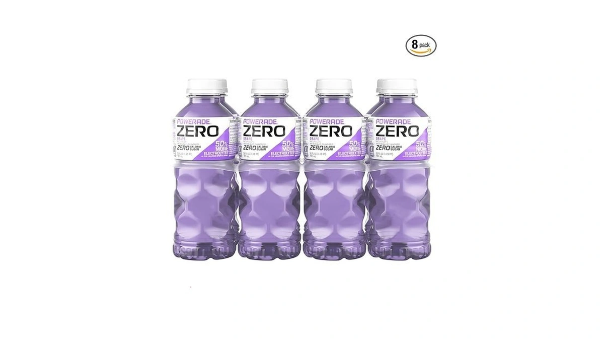 Powerade Electrolyte Enhanced Zero Sugar Grape Sports Drink, 20 Ounce