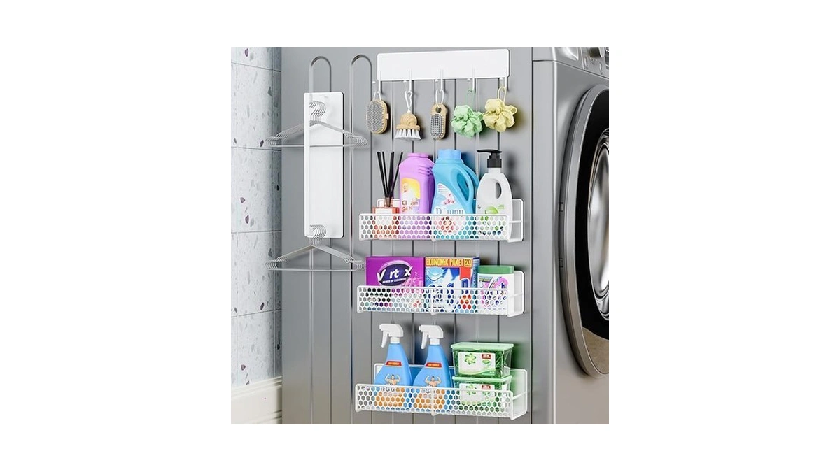 Julktlli 5 Pack Multifunctional Magnetic Shelves For Washing Machine &