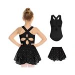 Zaclotre Black Leotards For Girls Toddler Leotard Hollow Back Dance