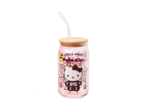 Silver Buffalo Sanrio Hello Kitty Halloween Spooky Skeleton Costume Pink