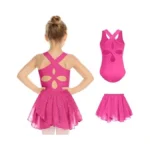 Zaclotre Girls Ballet Leotards Toddler Hollow Back Dance Dress Outfit