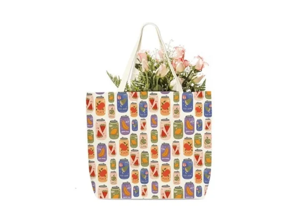 Drink Tote Bags For Women, Drink Bottle Cans Canvas Tote