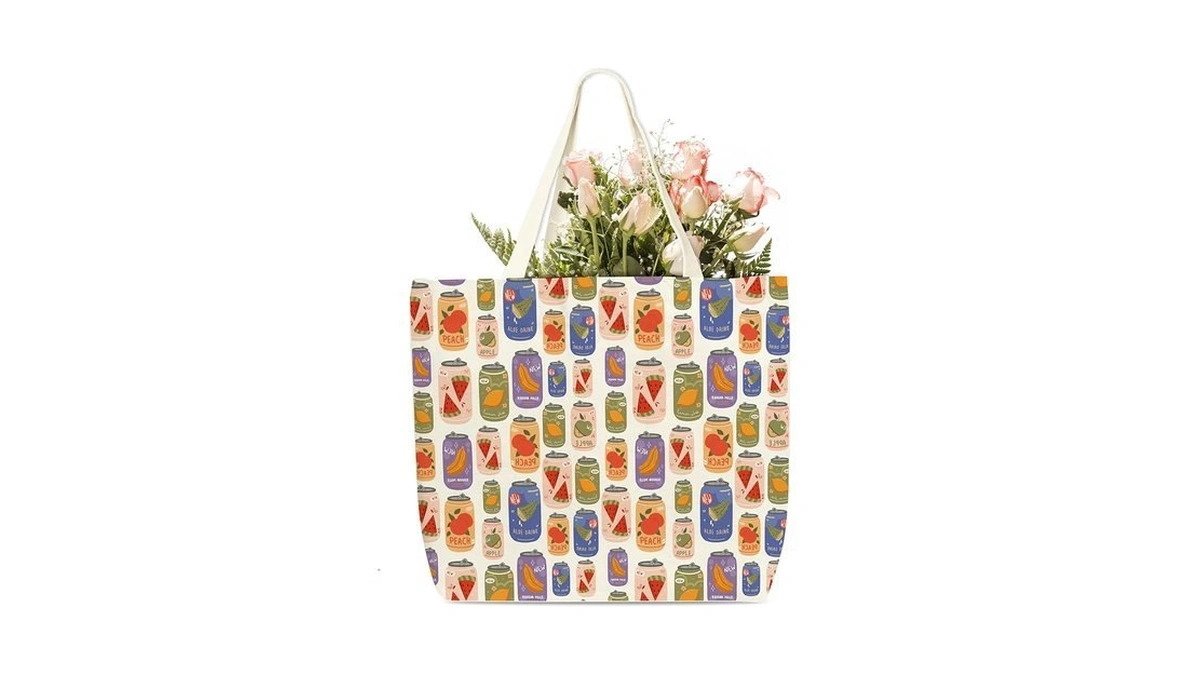 Drink Tote Bags For Women, Drink Bottle Cans Canvas Tote