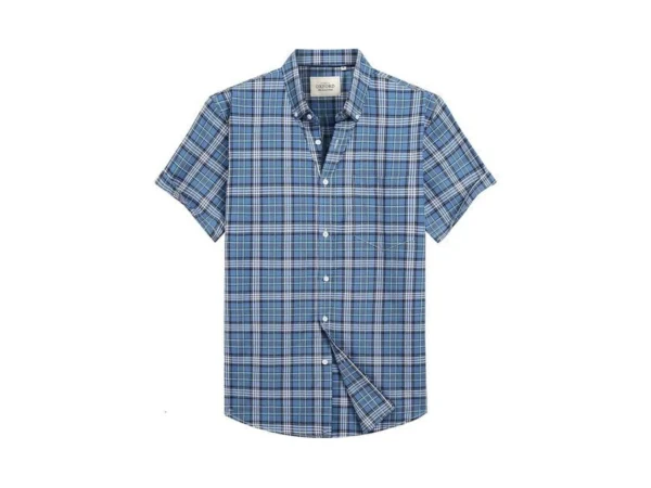 Alimens & Gentle Mens Short Sleeve Oxford Shirt Regular Fit