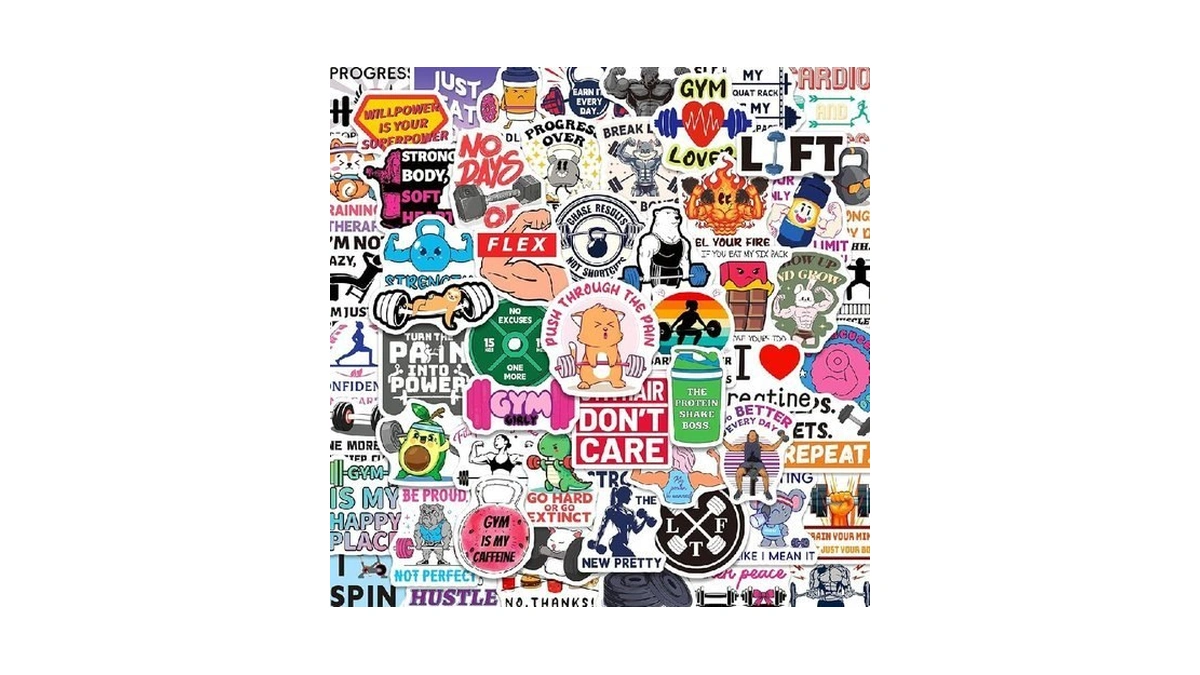 Ckxtyng 200pcs Motivational Gym Stickers, Workout And Fitness Sticker Pack