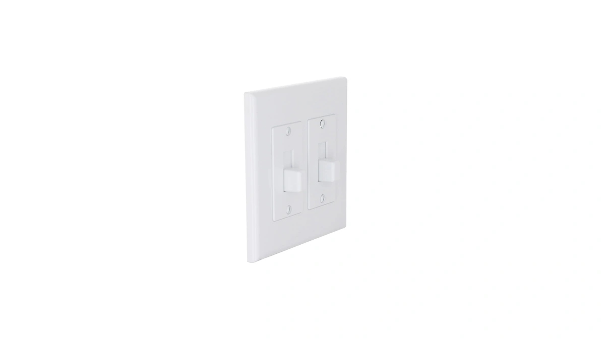Taymac 2672w 2-gang Masque Decorator Cover, Toggle, White