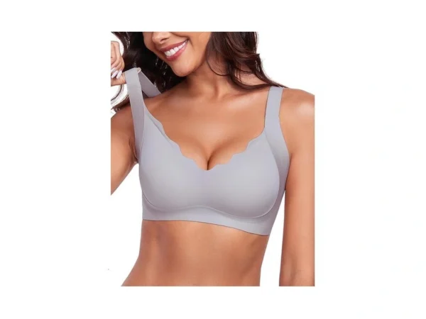 Vinfact Wireless Bras For Women No Underwire Scalloped Comfortable Push