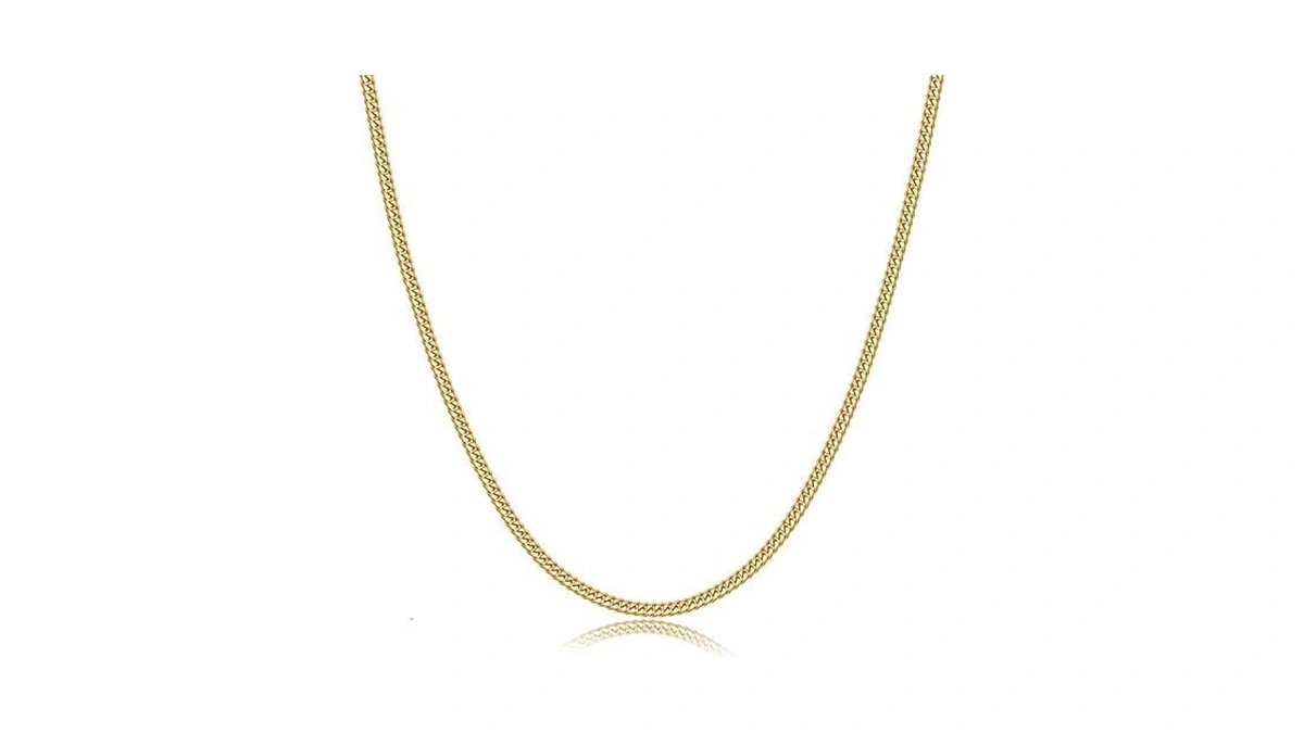 Gliveor Gold Paperclip Chain Necklace For Women, 16 Inch 3mm