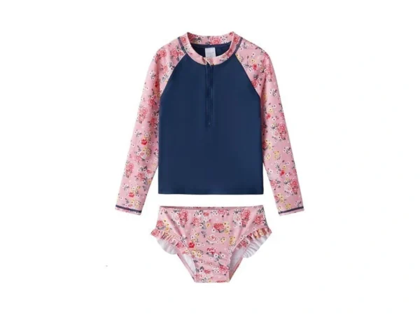 Libredge Little Girls' Swim Rashguard Swimming Suit For Girls 6-7