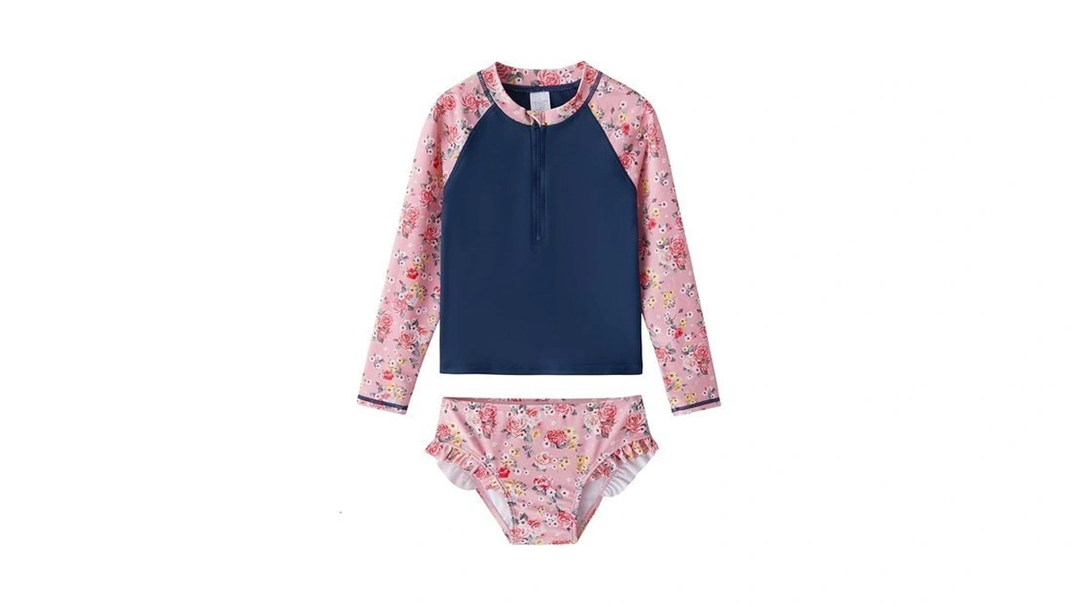 Libredge Little Girls' Swim Rashguard Swimming Suit For Girls 6-7