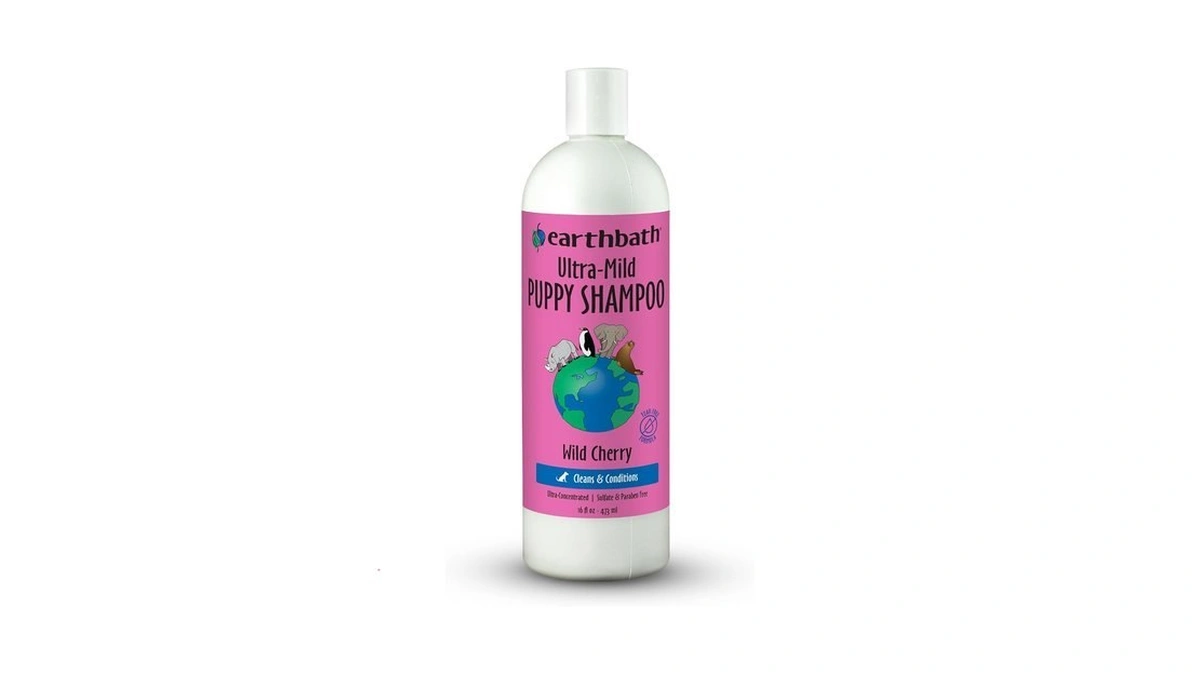 Earthbath, Ultra-mild Wild Cherry Puppy Shampoo - Extra Gentle &