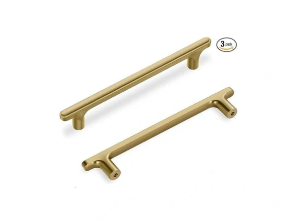 Lardmon 3 Pack Champagne Bronze Modern Cabinet Pulls 6.5 Inch(165mm)