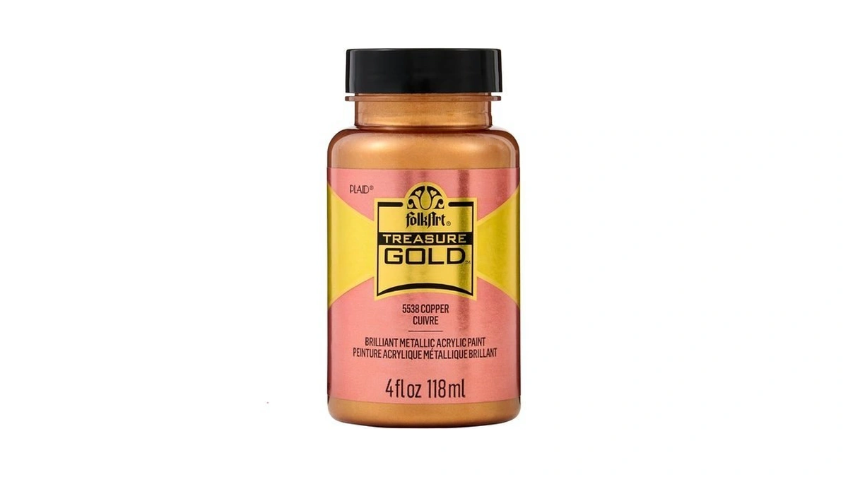 Folkart Treasure Gold Brilliant Metallic Paint, 4 Oz, Copper