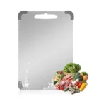 Mohuniq Stainless Steel Cutting Boards For Kitchen, Dishwasher Safe Steel