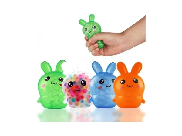 Easter Basket Stuffers, 4 Pack Squishy Easter Bunny Stress Balls