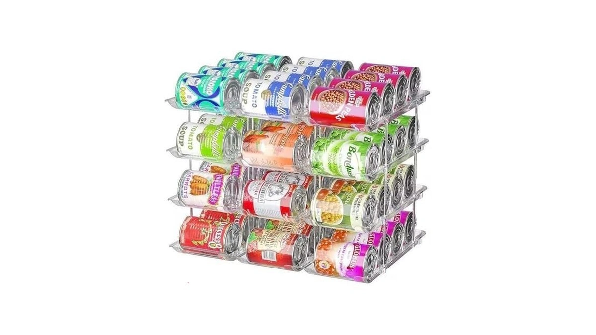 Attelite Can Organizer For Pantry, 3 Sets 4 Tiers Can