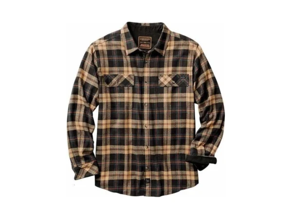 Legendary Whitetails Mens Plaid Flannel 100% Cotton Long Sleeve Shirt,